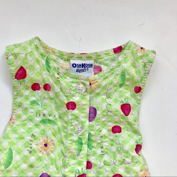 Oshkosh VTG seersucker fruit print dress EUC 3T - Picture 2 of 4